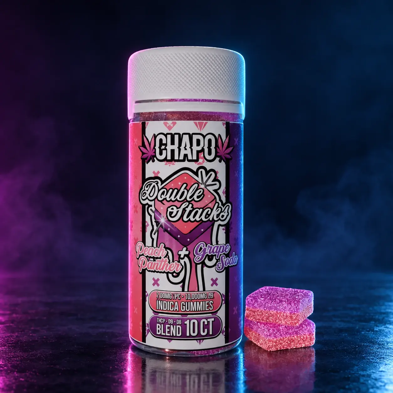Blanco Chapo Double Stacks Gummies [10 Count Jar] - Sativa