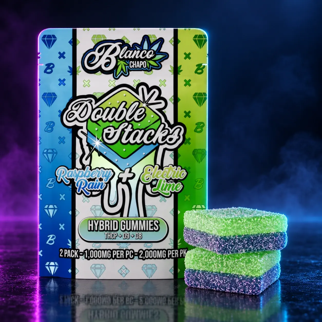 Blanco Chapo Double Stacks Gummy [1 Piece] - Hybrid
