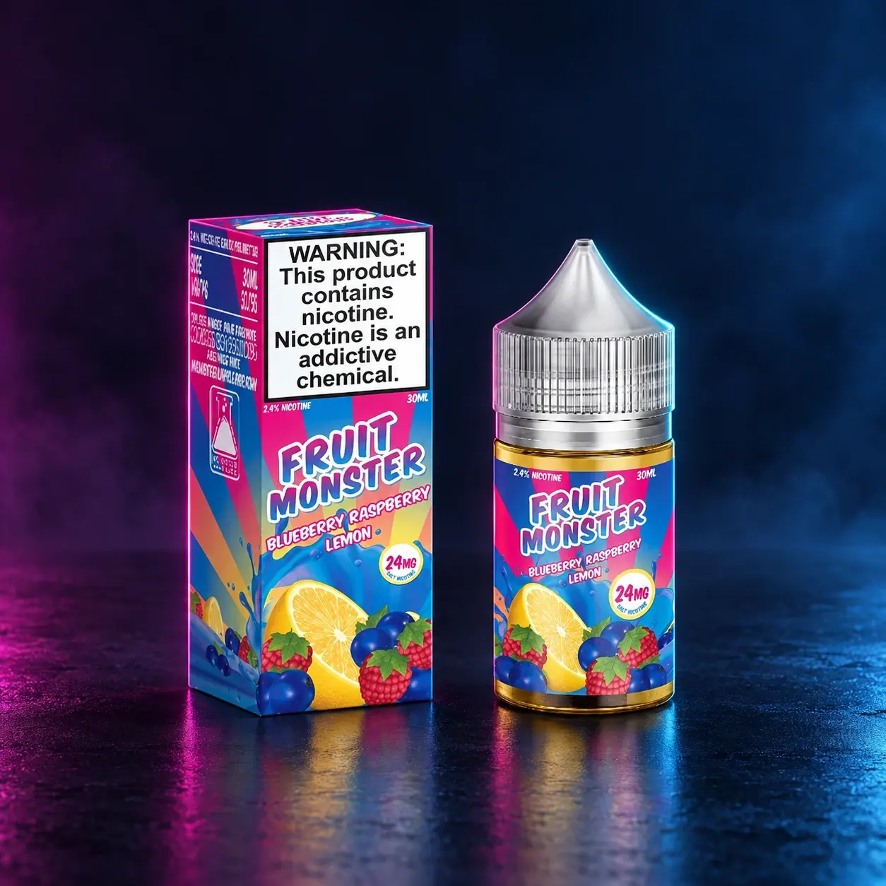 Fruit Monster SALT / 30ml - 24mg Blueberry Raspberry Lemon