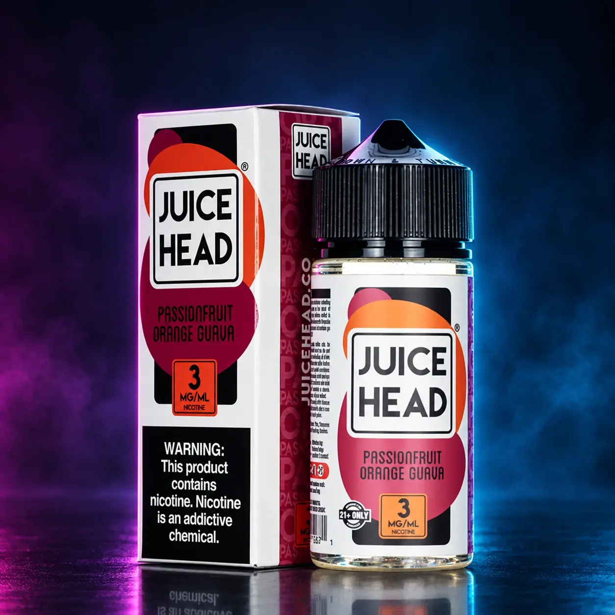 Juice Head / 100ml - 3mg Passionfruit Orange Guava