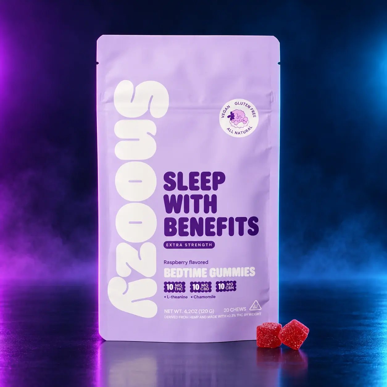 Snoozy 20ct Gummies - Sleep Benefit - 17mg