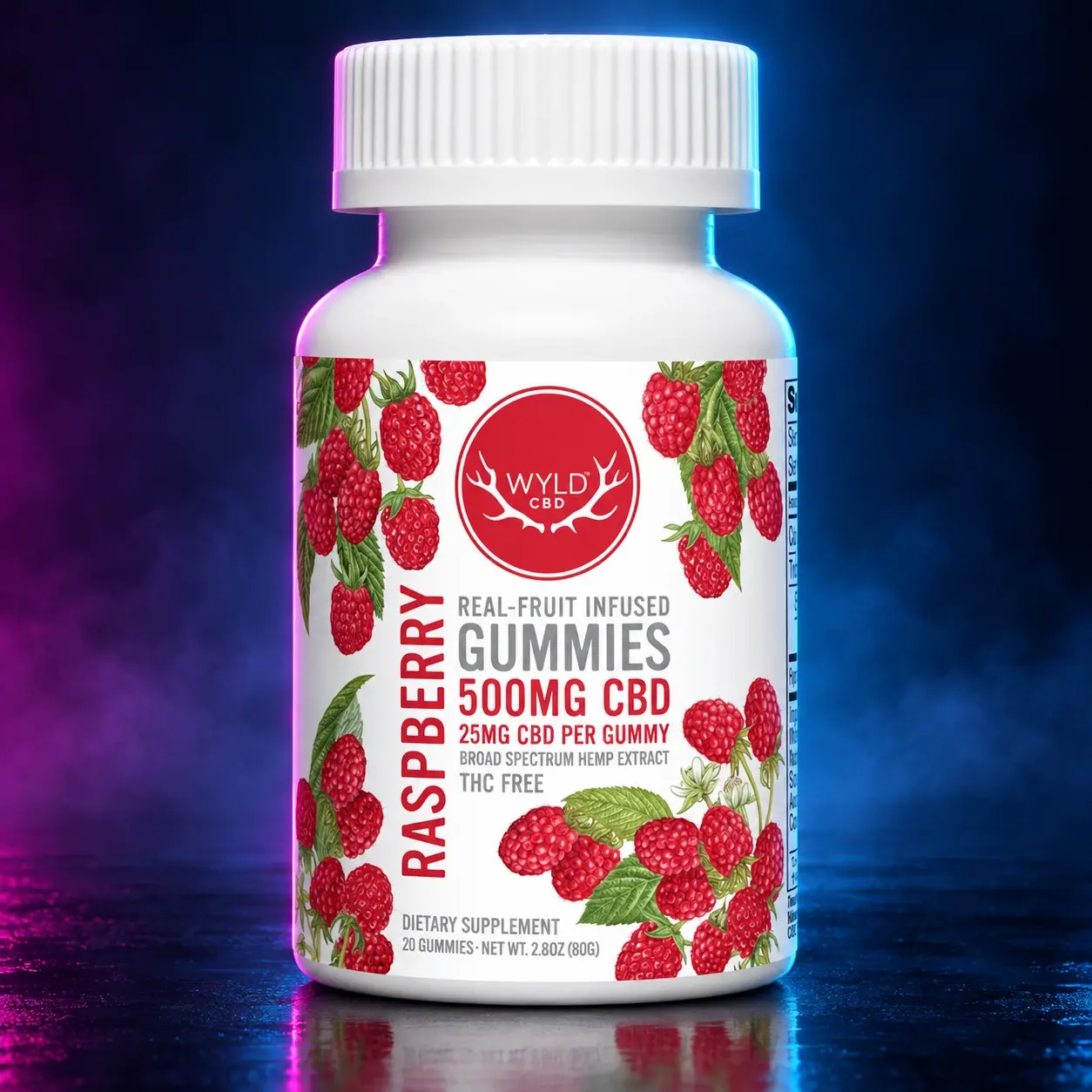 WYLD 250MG CBD Gummies - Raspberry