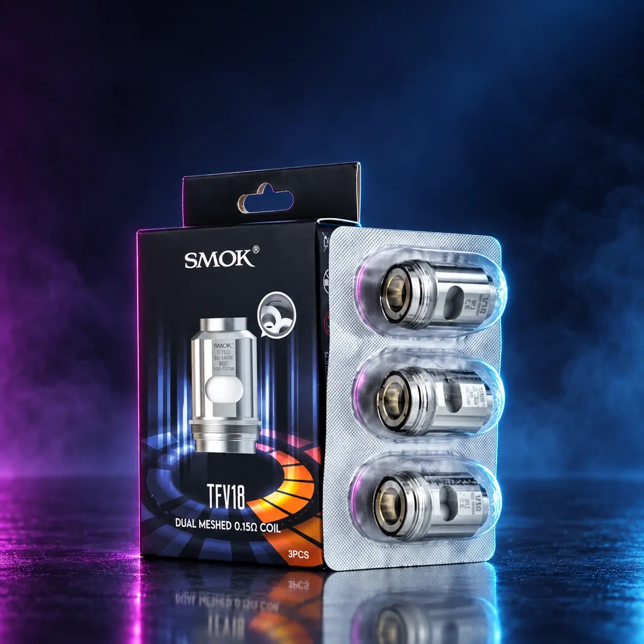 Smok TFV18 Coils - Dual Mesh .15