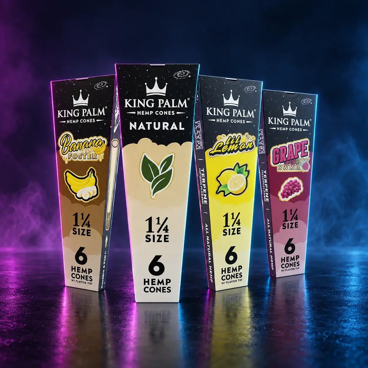 King Palm HEMP Cones (6-Pack 1g) - Lil Lemon