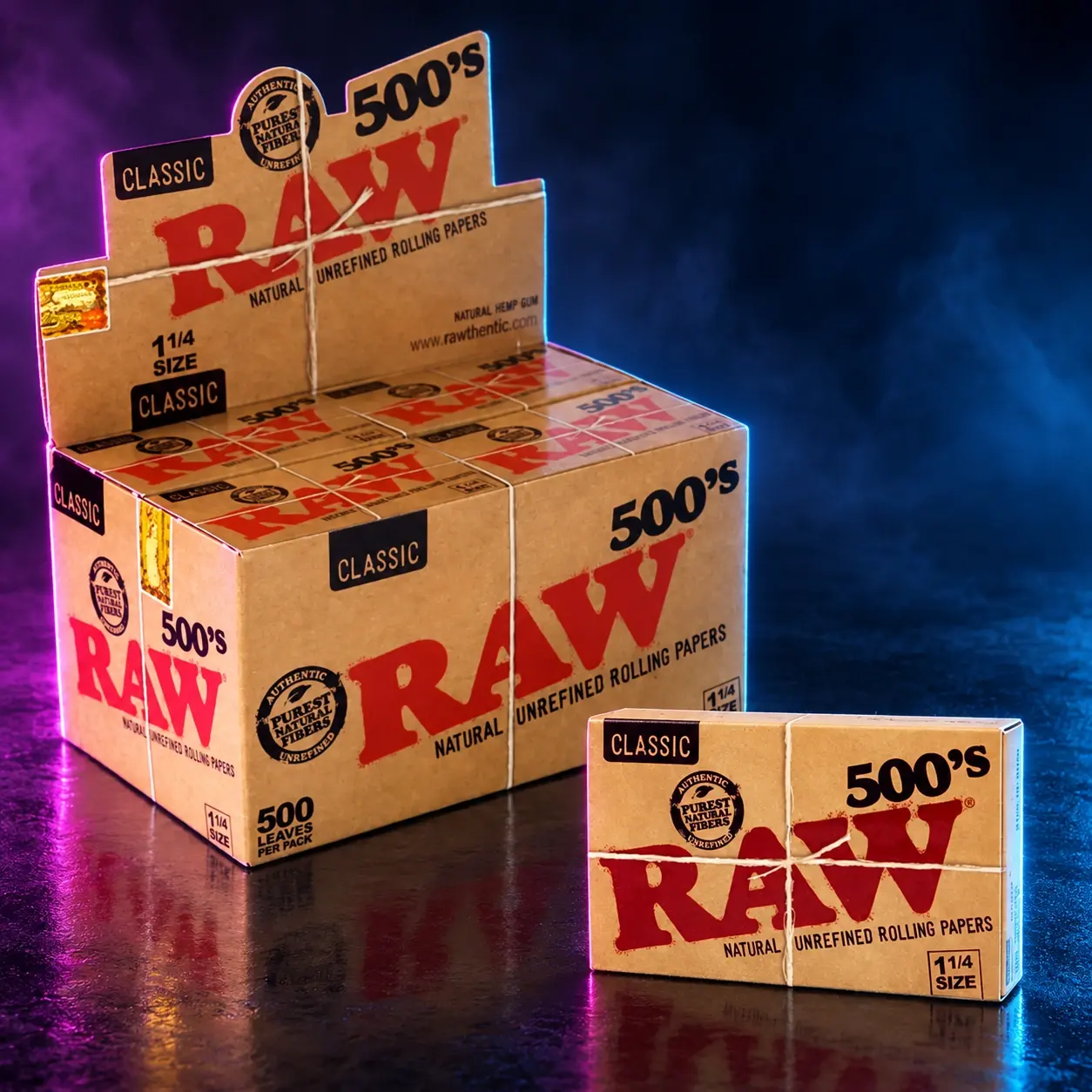RAW 1 1/4 Rolling Paper (500ct)